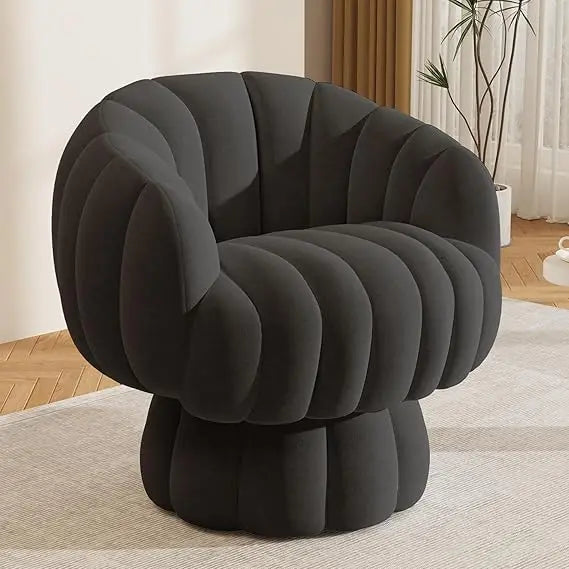 Mid Century Modern 360 Degree Barrel Swivel Accent Sofa Chair