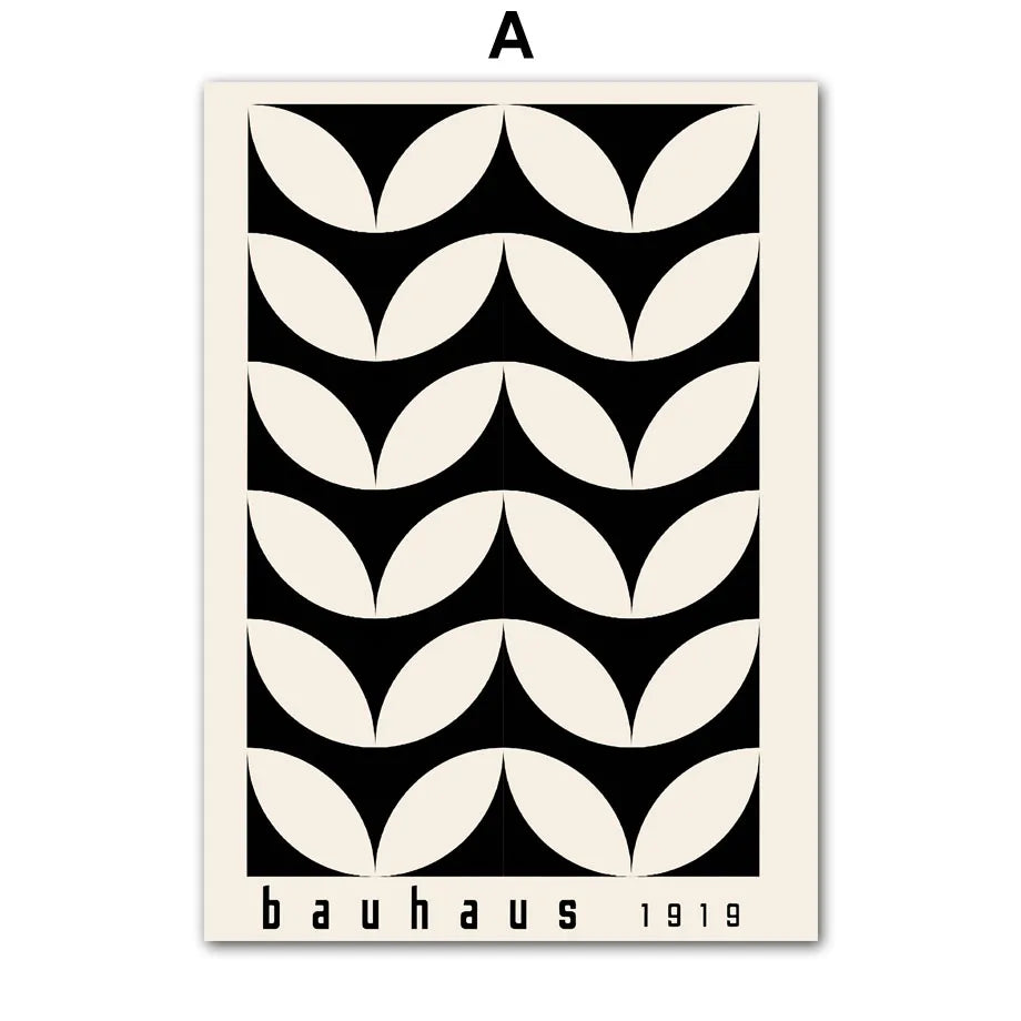 Mid Century Bauhaus Prints - Geometric Wall Art