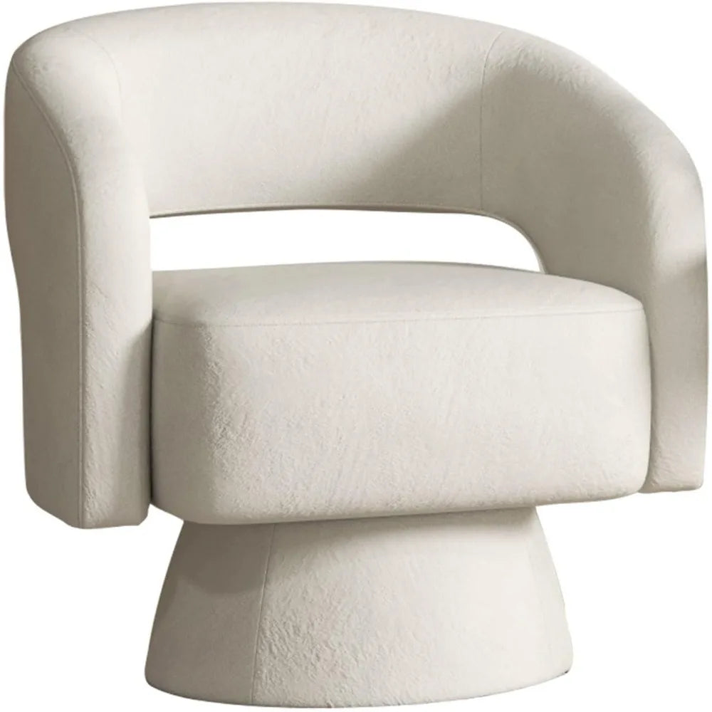 Home Swivel Barrel Chair, Velvet Accent Armchair 360 Degree Swivel Chair