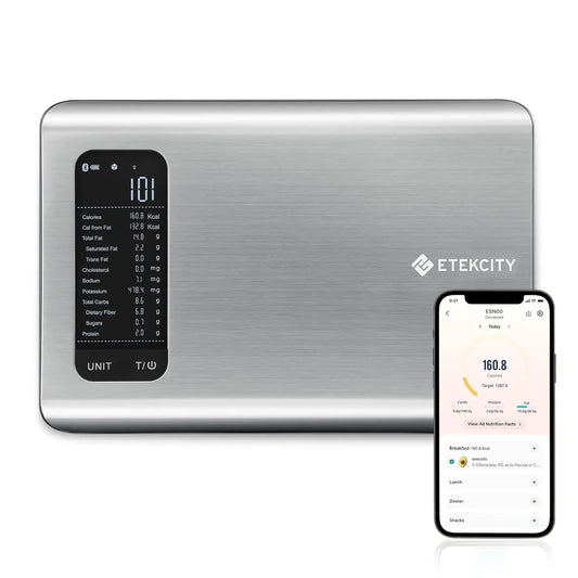 Smart Food Scale: Measure in Ounces, Grams, Milliliters - Kitchen Nutrition Tool
