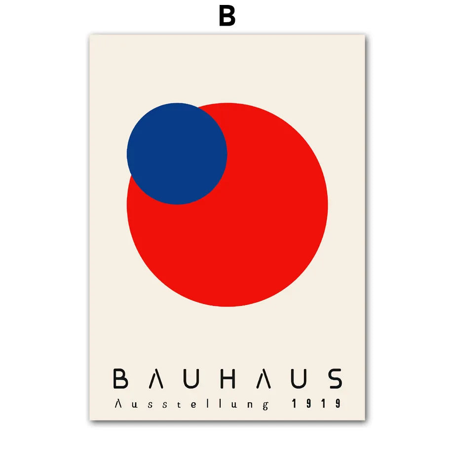Mid Century Bauhaus Prints - Geometric Wall Art