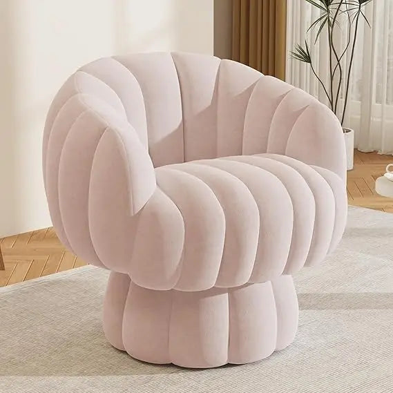 Mid Century Modern 360 Degree Barrel Swivel Accent Sofa Chair