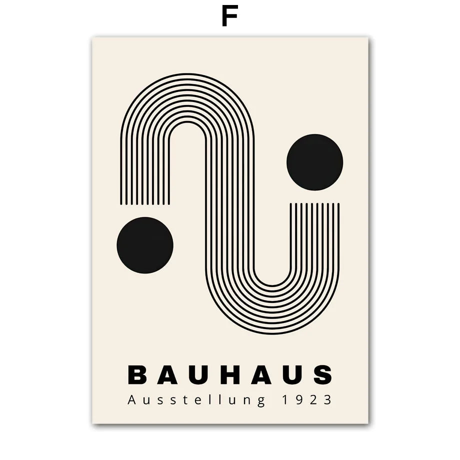 Mid Century Bauhaus Prints - Geometric Wall Art