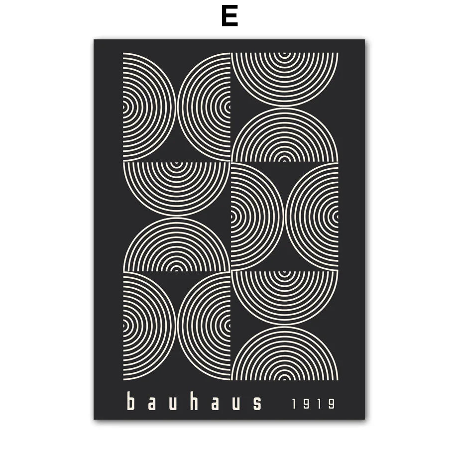 Mid Century Bauhaus Prints - Geometric Wall Art