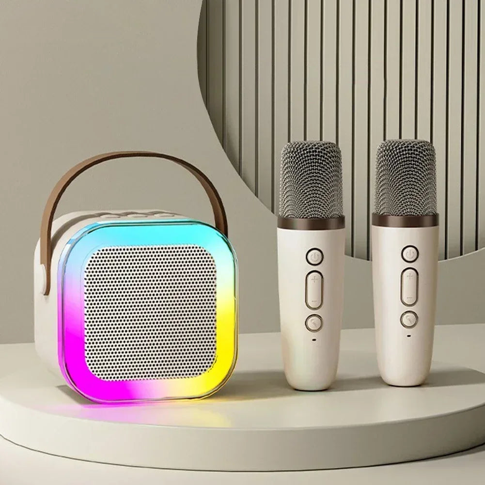 Karaoke Party Pal: Portable Bluetooth Speaker System with Wireless Microphones