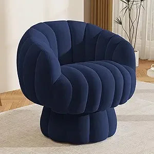Mid Century Modern 360 Degree Barrel Swivel Accent Sofa Chair