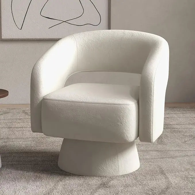 Home Swivel Barrel Chair, Velvet Accent Armchair 360 Degree Swivel Chair