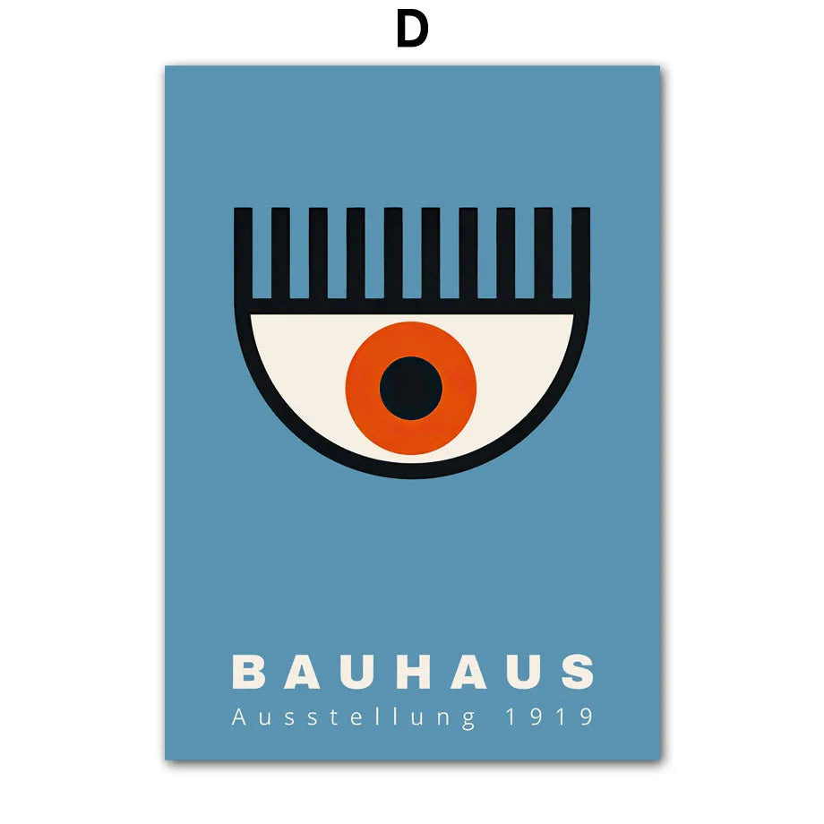 Mid Century Bauhaus Prints - Geometric Wall Art