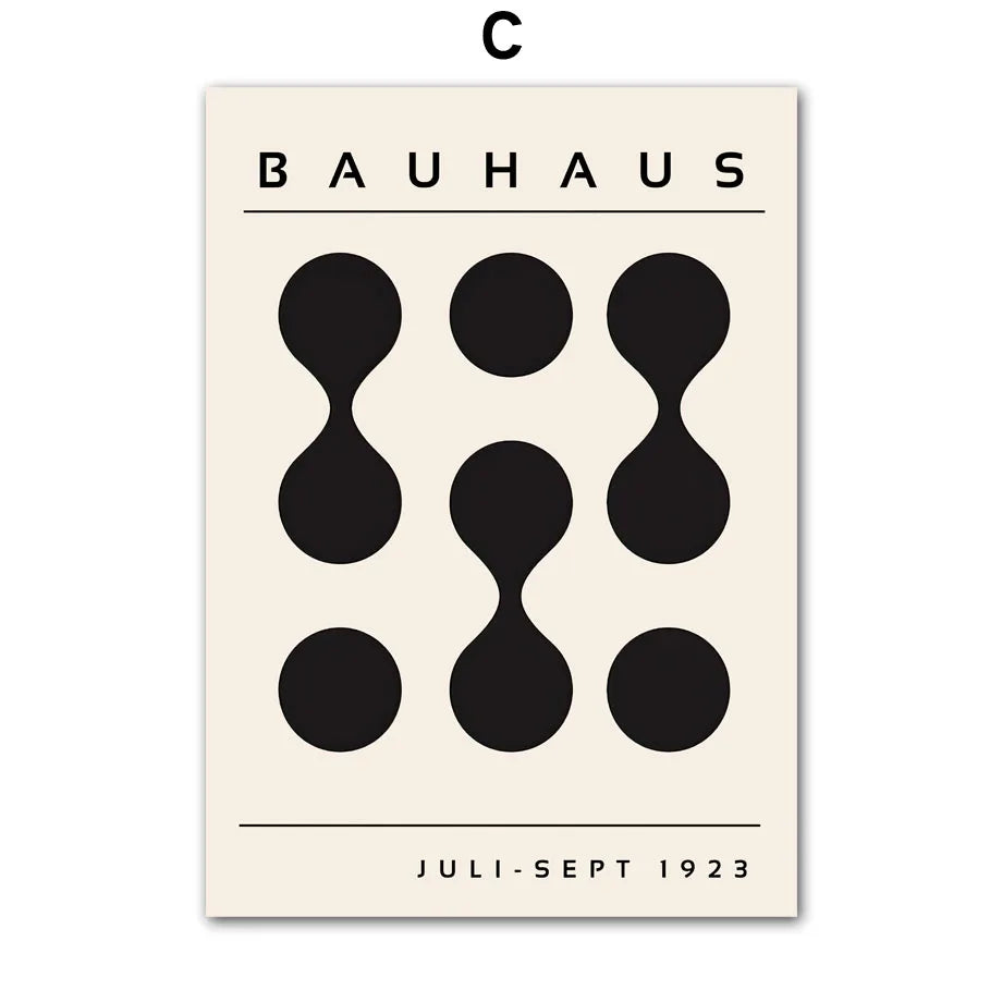 Mid Century Bauhaus Prints - Geometric Wall Art