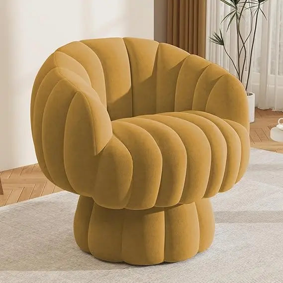Mid Century Modern 360 Degree Barrel Swivel Accent Sofa Chair