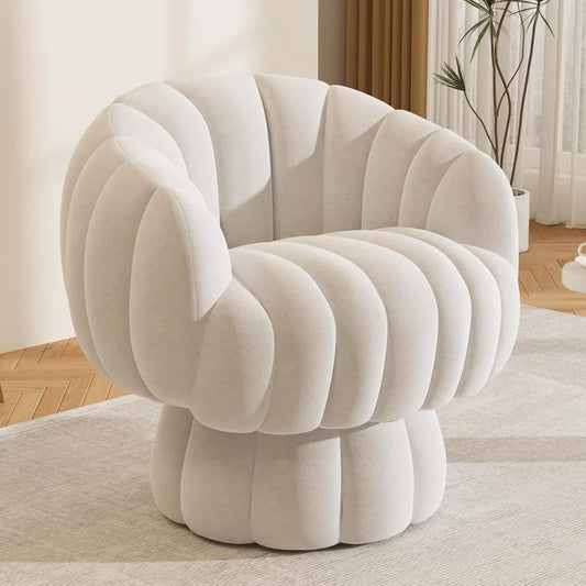 Mid Century Modern 360 Degree Barrel Swivel Accent Sofa Chair